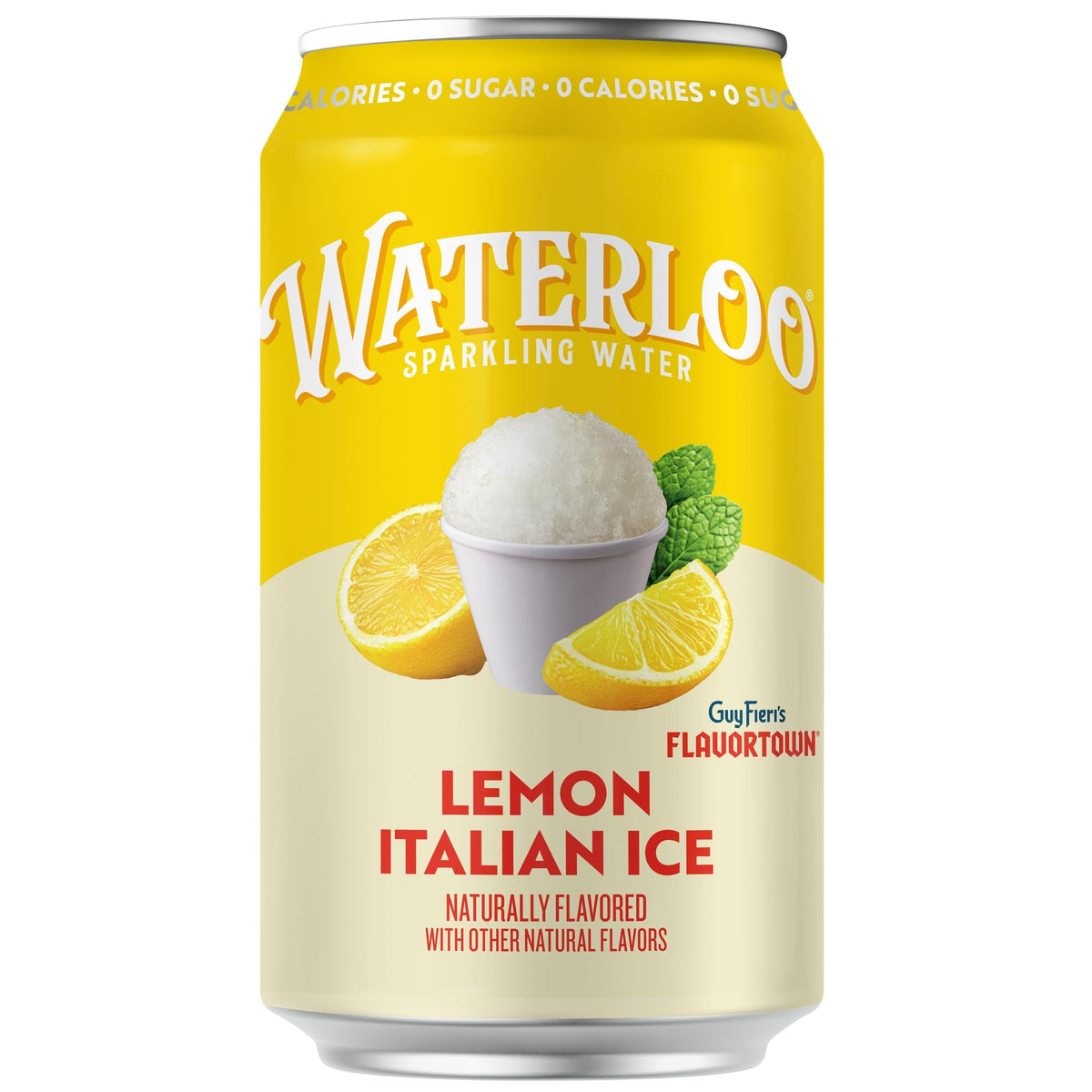 Lemon Italian Ice Sparkling Water 12 Fl Oz Cans Pack of 12 M719