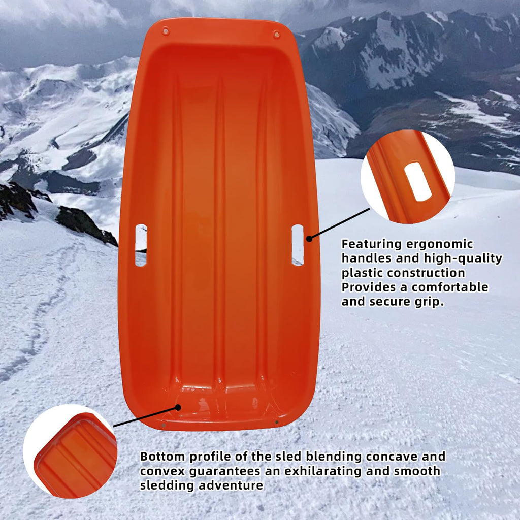 2 Piece Plastic Sled Board with Four Ropes O230