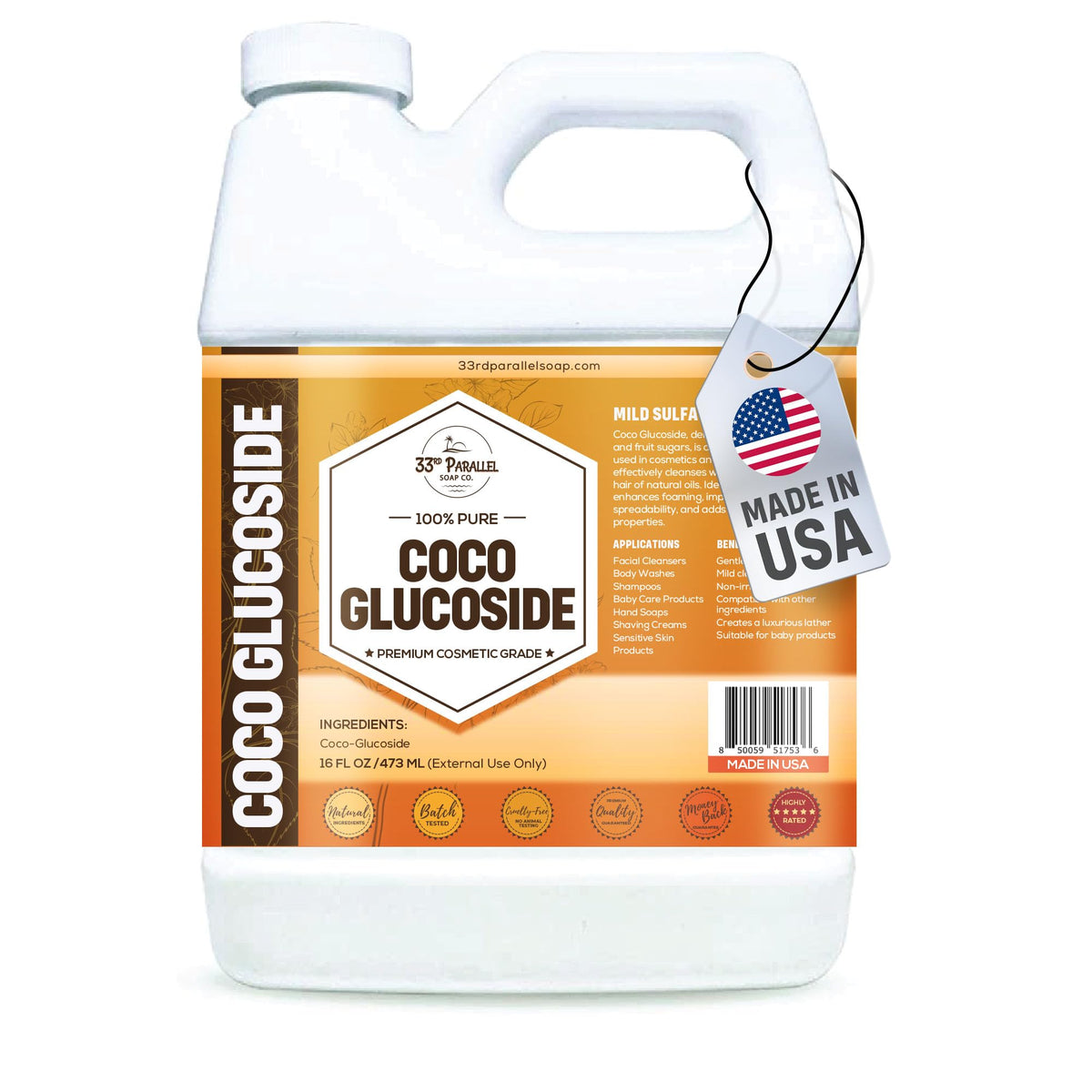 Coco Glucoside Surfactant 16 oz I43194