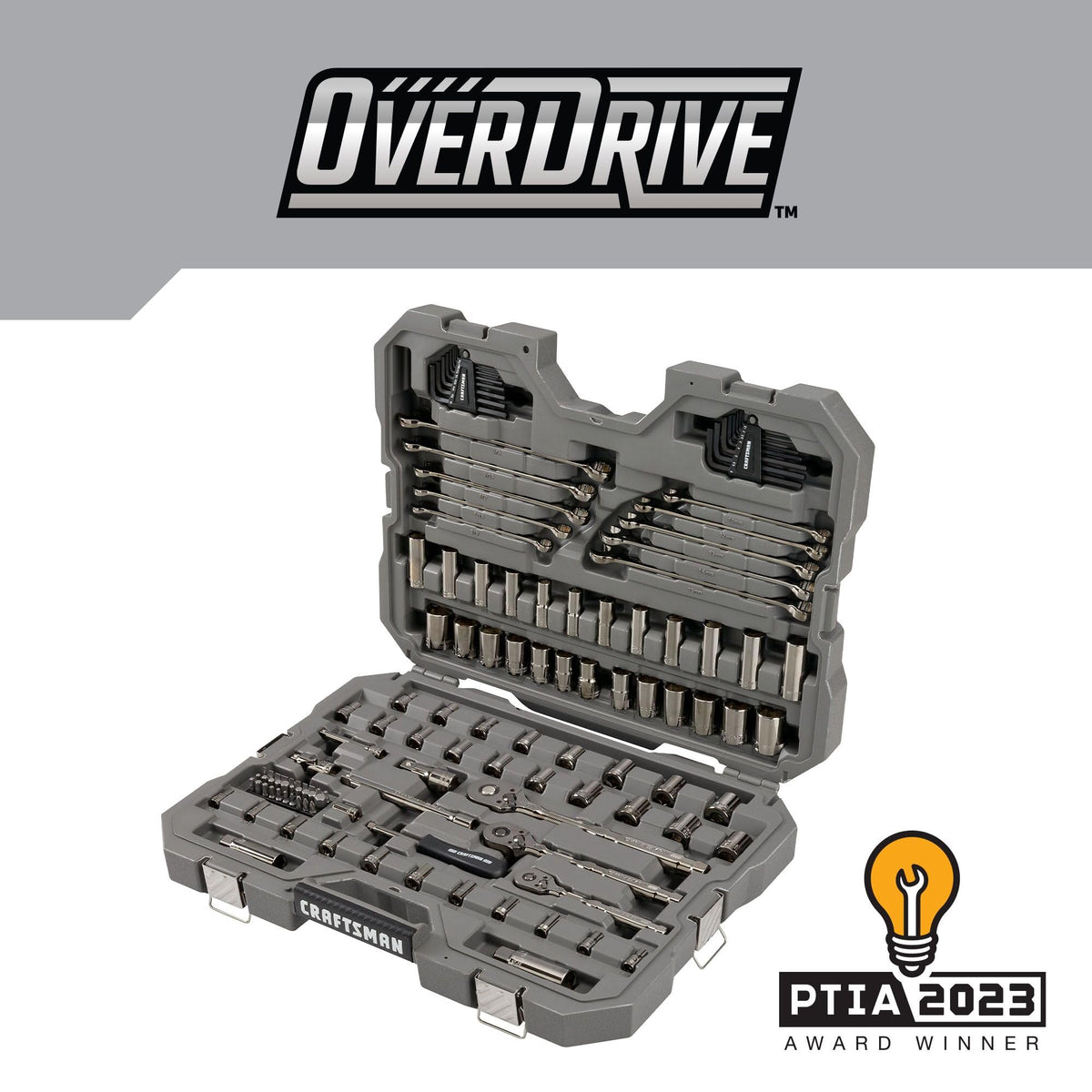 121-Piece Gunmetal Chrome Mechanics Tool Set with Hard Case U966793