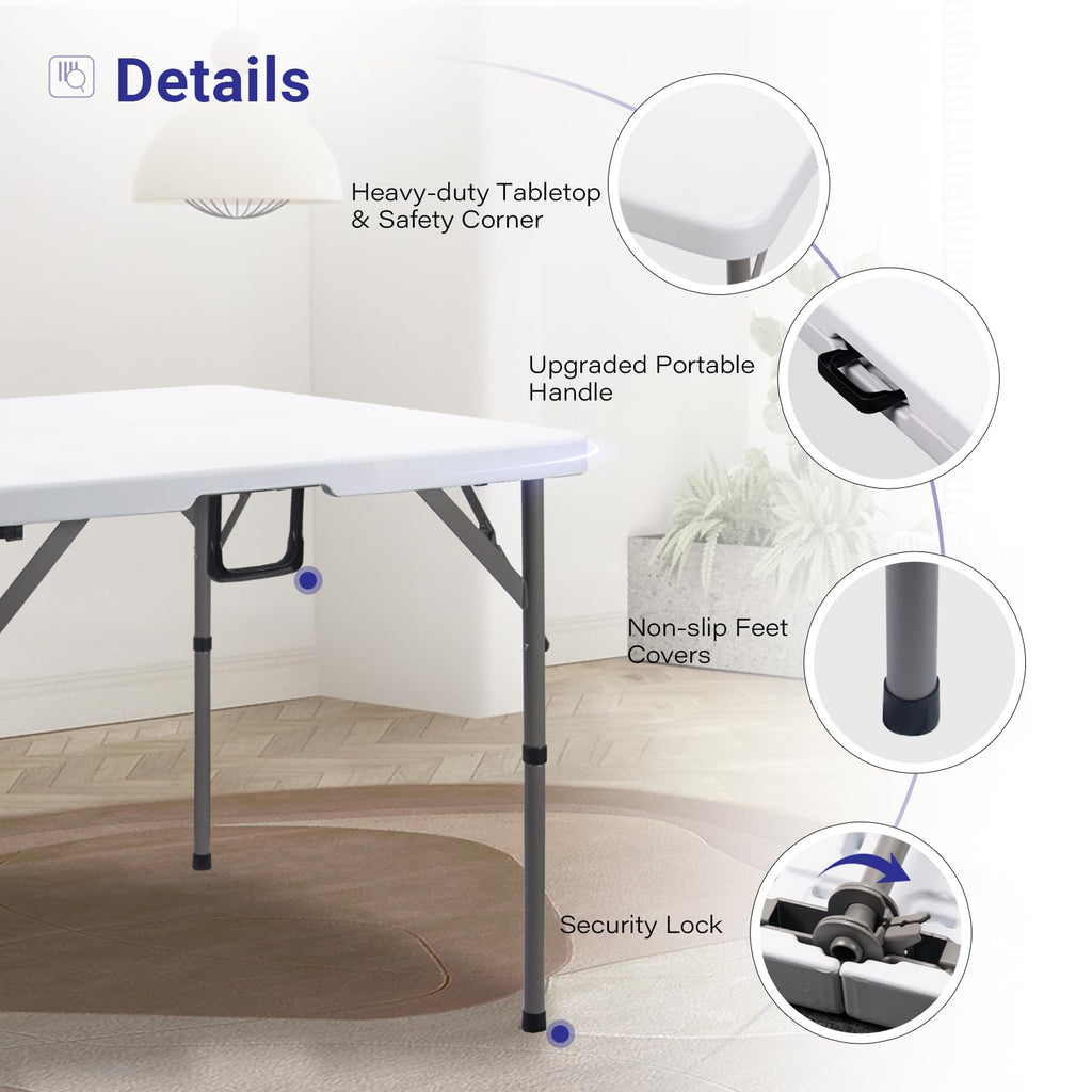 White Folding Card Table I3158