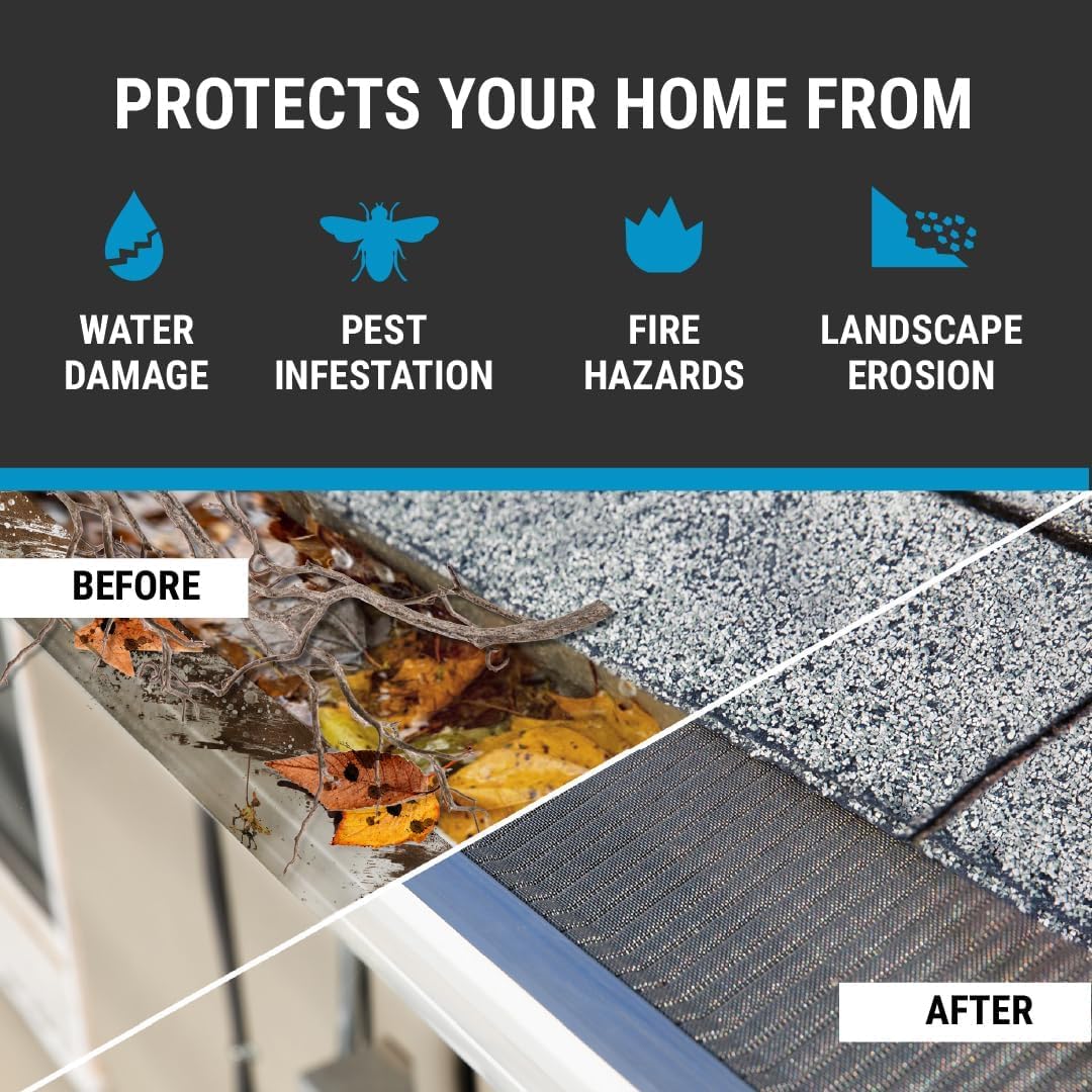 Stainless Steel Micro-Mesh Gutter Guard Kit 48 Ft. O109562