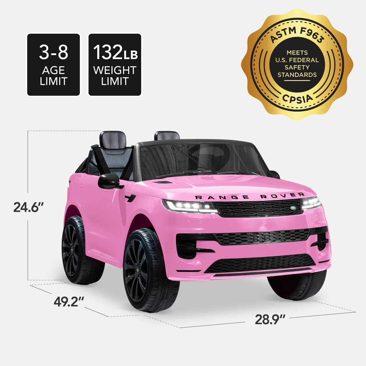 Pink 2-Seater Electric Ride On Car Truck K8326