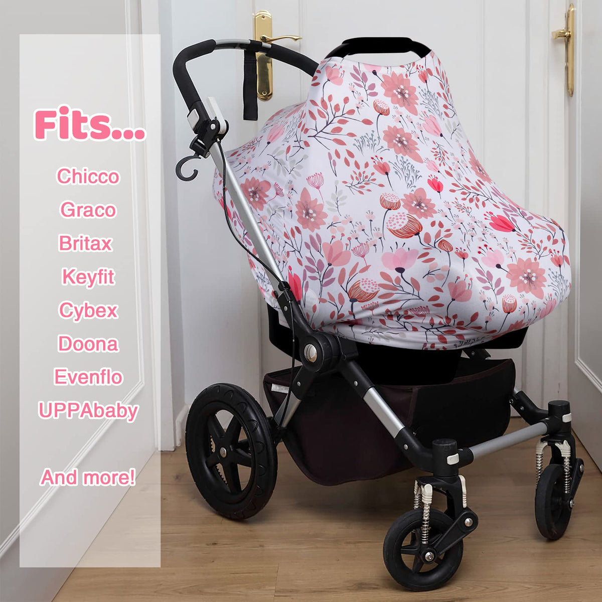 4-in-1 Baby Car Seat Canopy Nursing Cover X27342