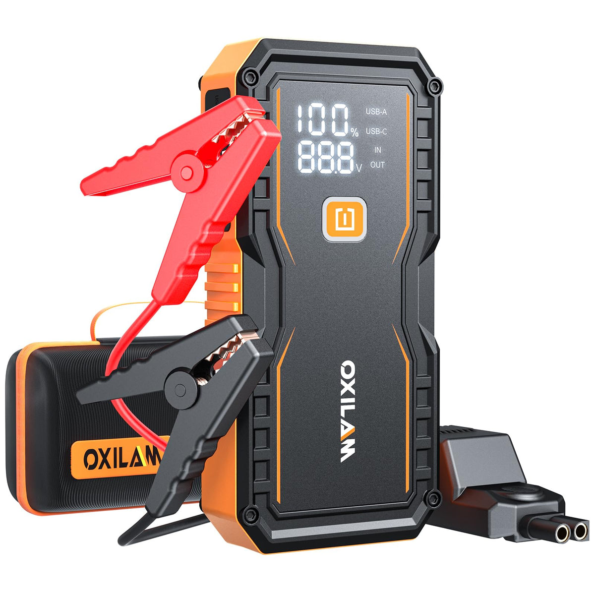 6000A Portable 12V Lithium Jump Starter with Jumper Cables Y38336