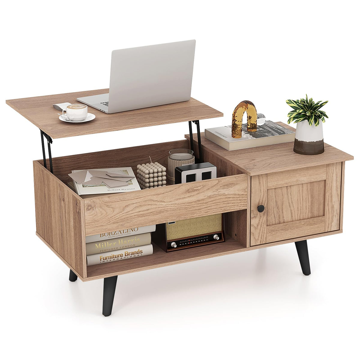 Lift Top Coffee Table with Storage and Hidden Compartment Z1472