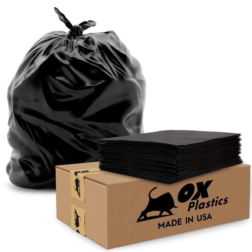 55 Gallon 2 MIL 100 Count Black Trash Bag Z23858