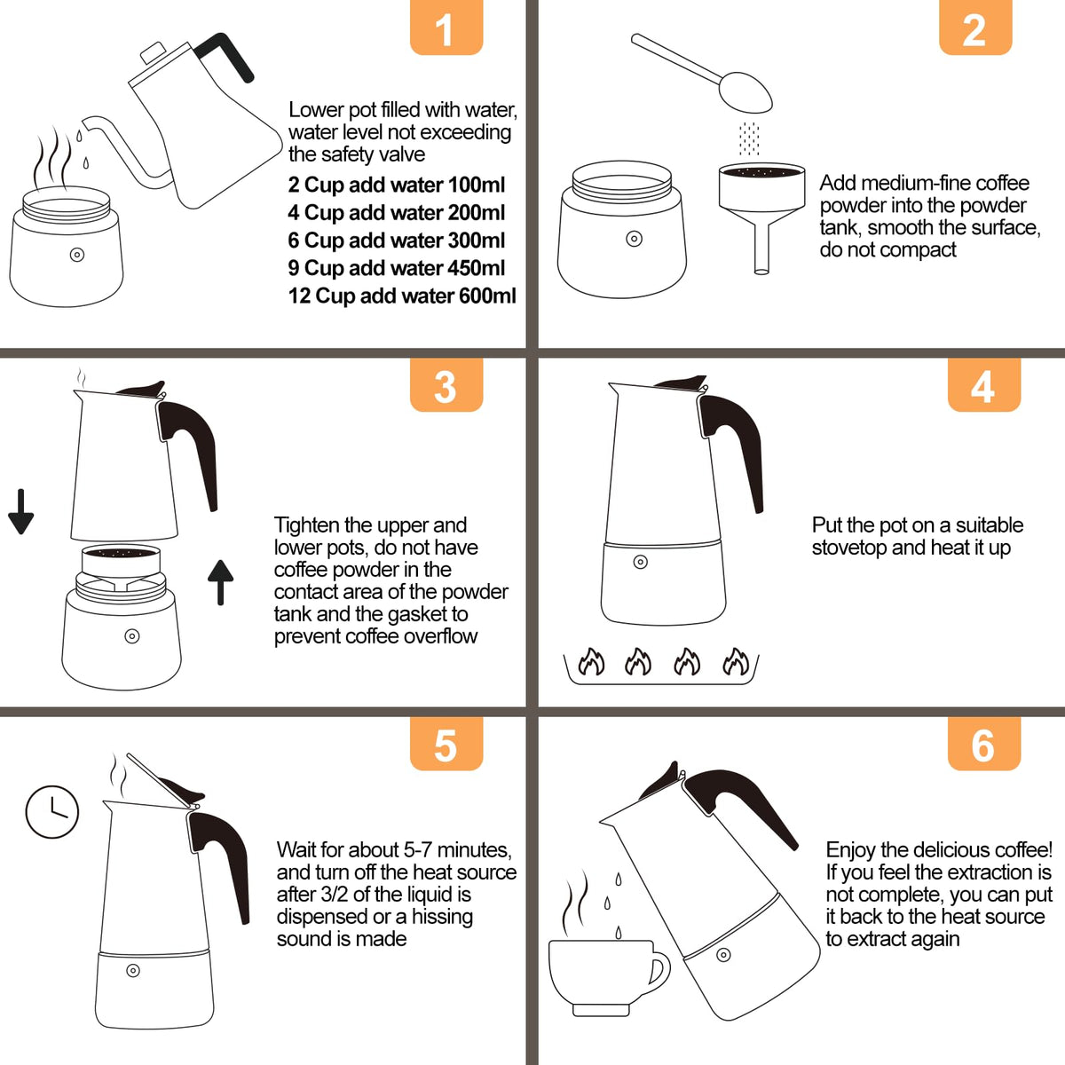 12 Cup Stainless Steel Moka Pot C84001
