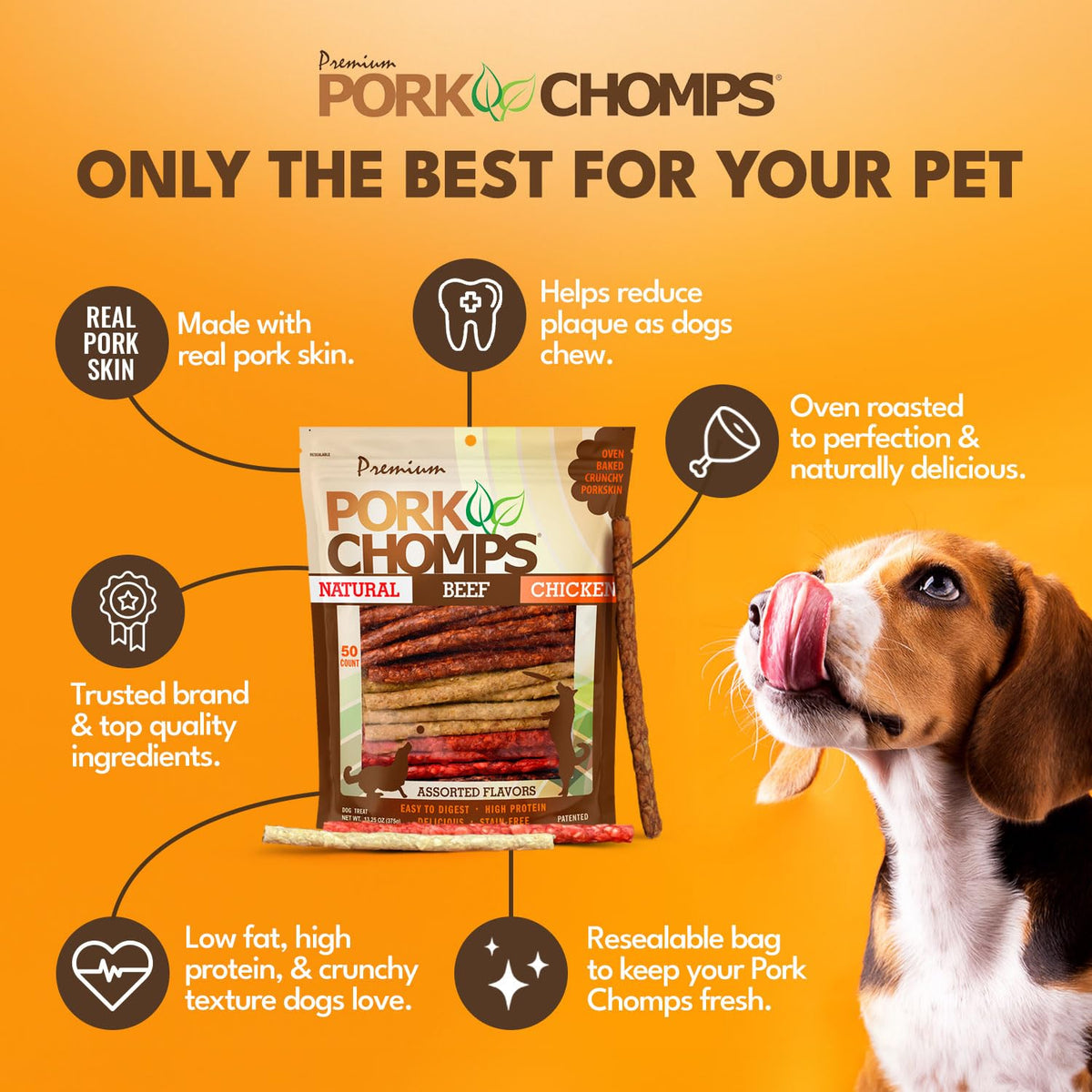 Dog Chews 5 in Munchy Sticks 50 Count D560689