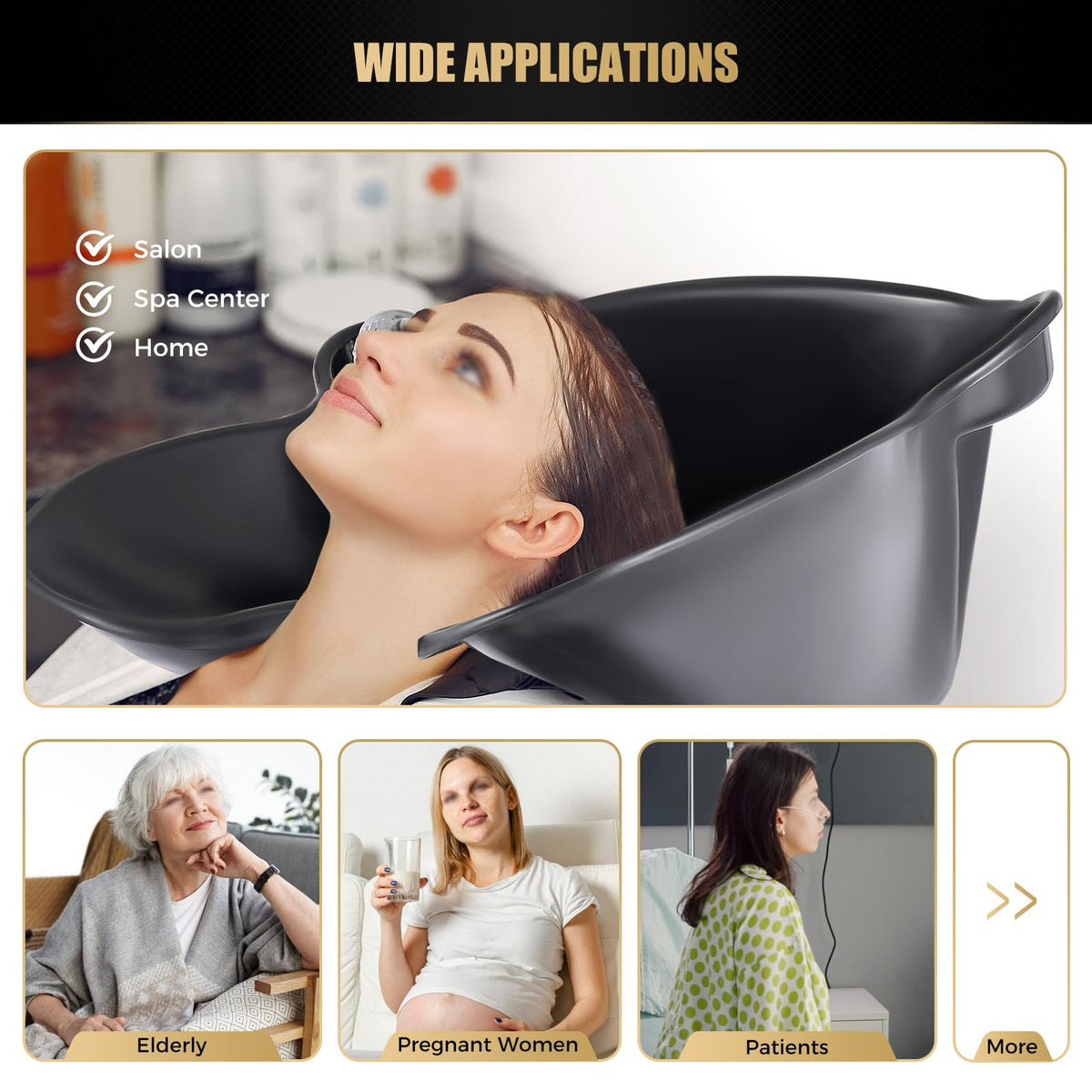Portable Shampoo Bowl with Electric Pump F470010