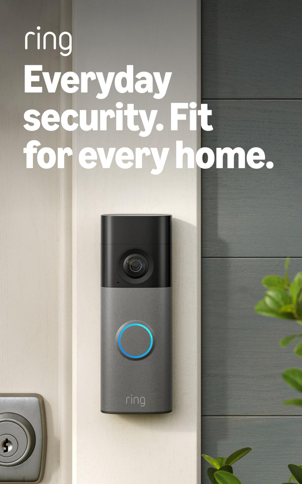 Battery Doorbell 2K Wide-Angle Speckled Gray N98719