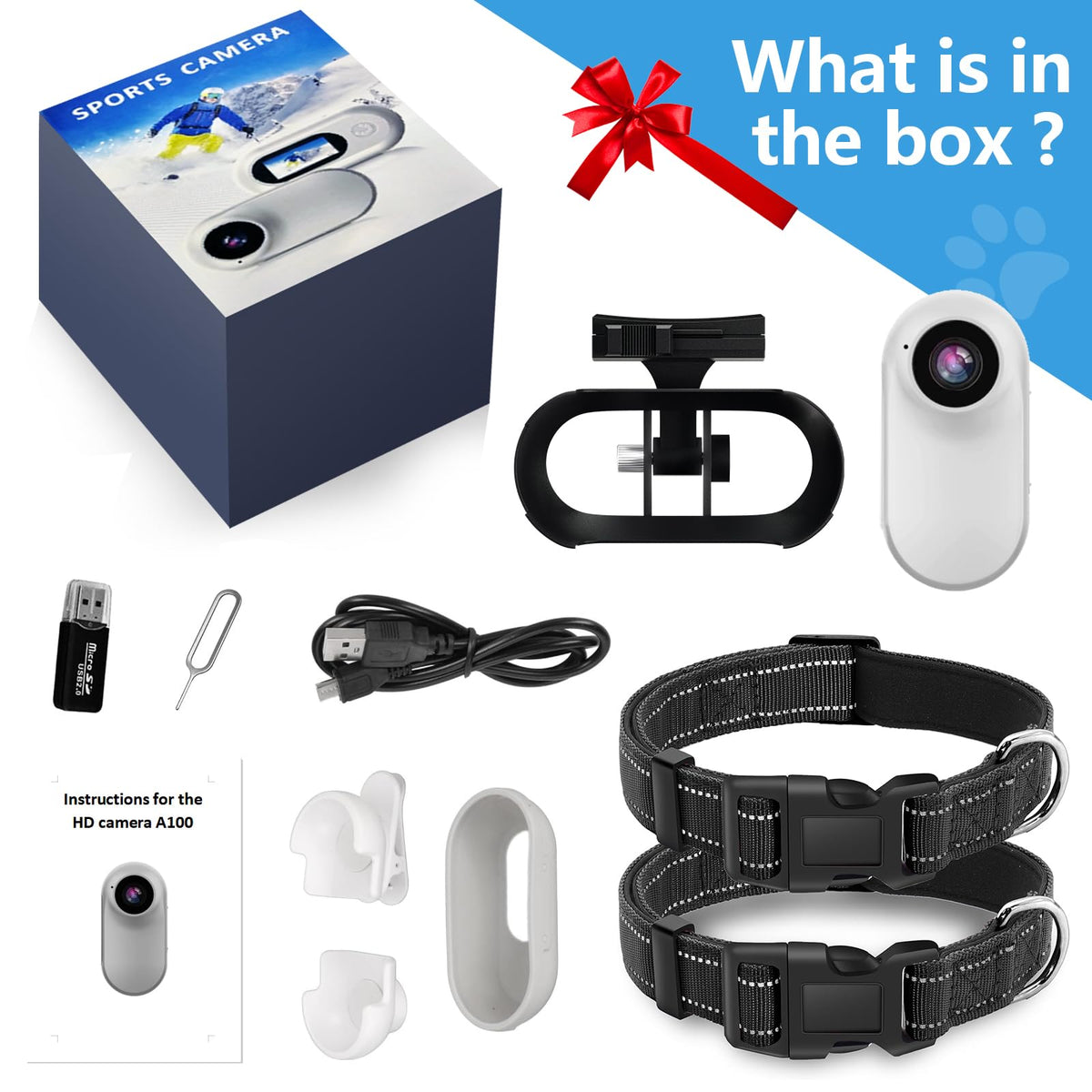1080P Wireless Mini Pet Camera Collar X361