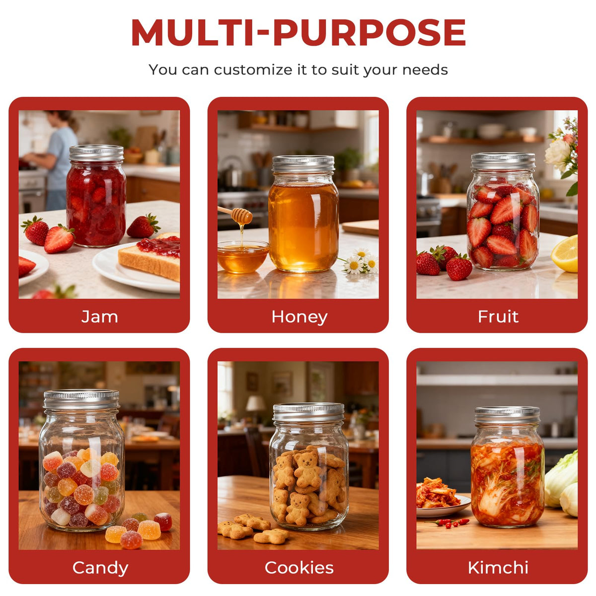 16 oz Glass Mason Jars 15 Pack I8355