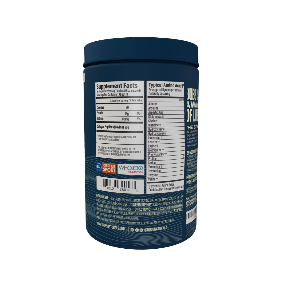 Unflavored Collagen Peptides Powder 10oz J238