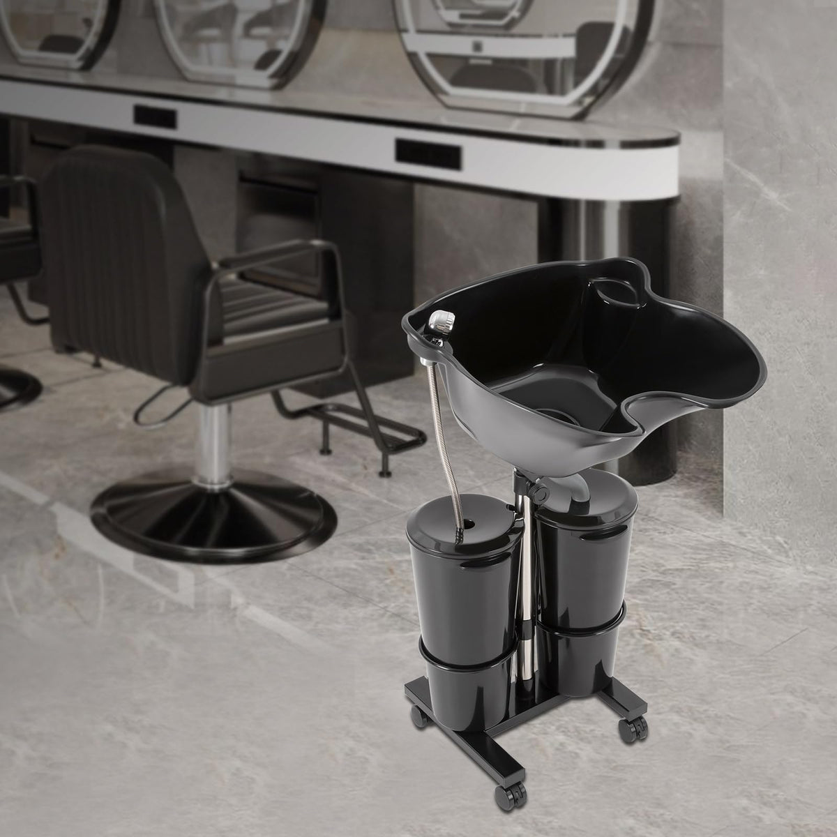 Portable Shampoo Bowl with Electric Pump and Foot Pedal M27991