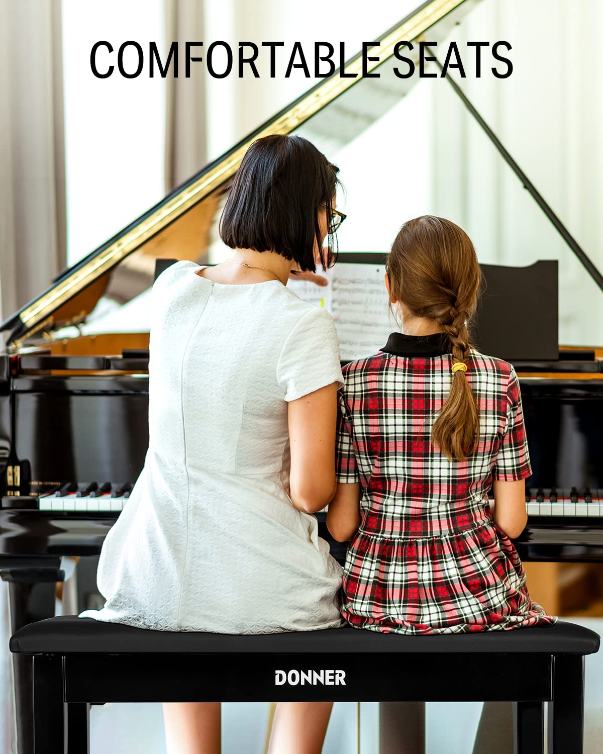 88 Key Graded Weighted Digital Piano with Storage Piano Bench A58064