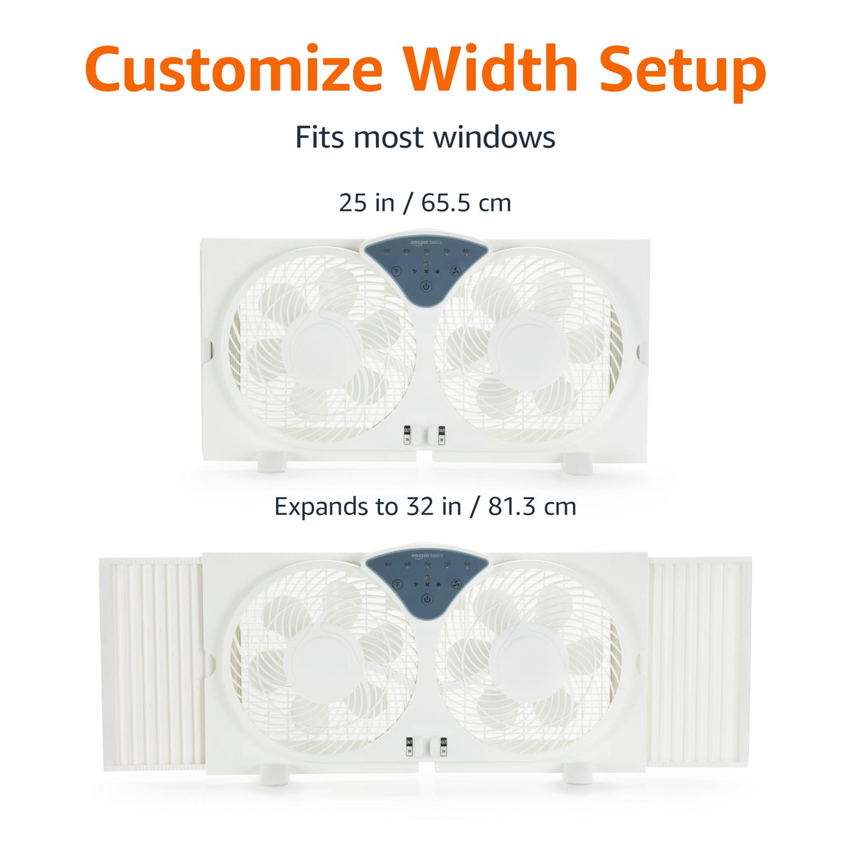 Twin Window Fan with Reversible Airflow, 3 Speeds, White S15728