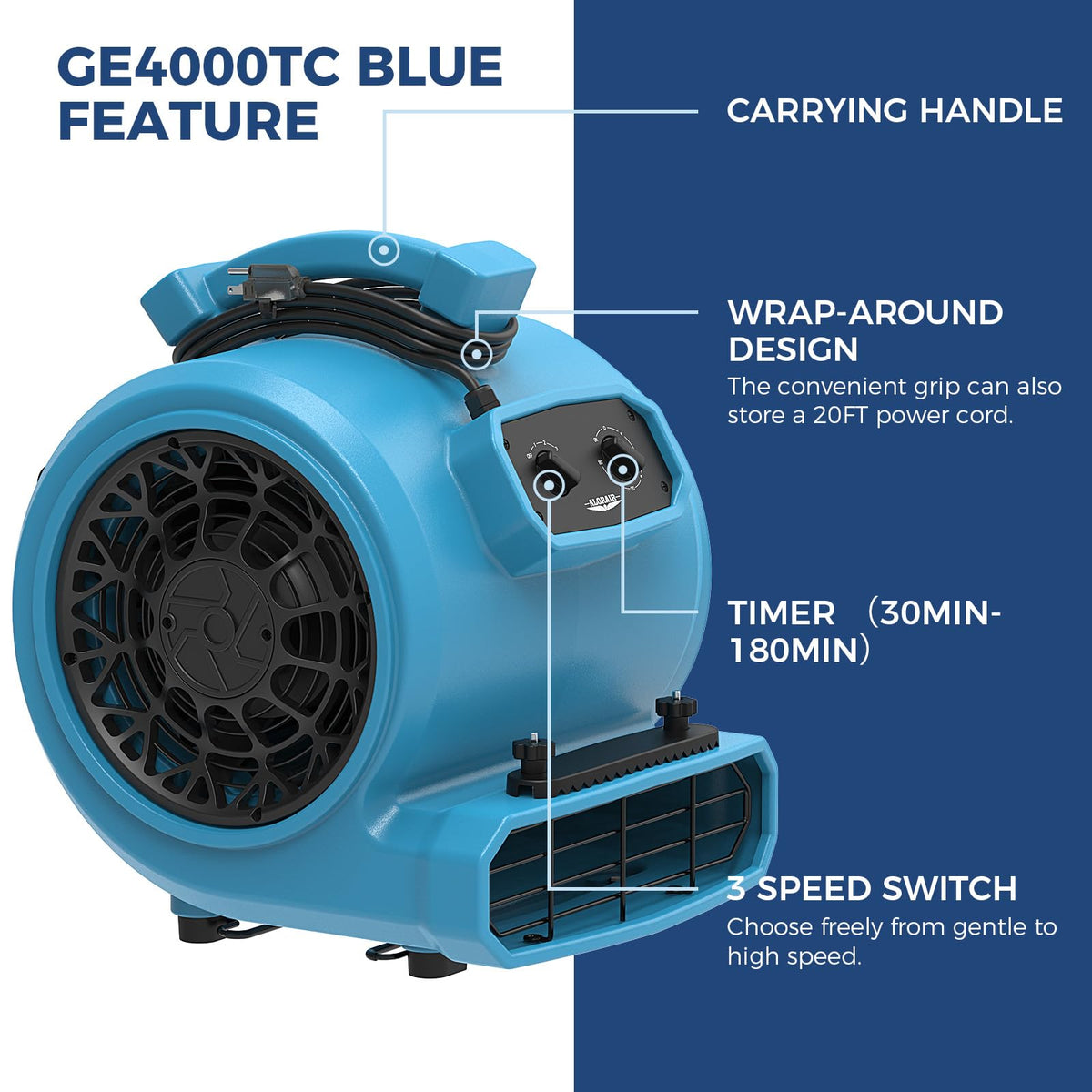 3 Speed Floor Drying Fan G6707