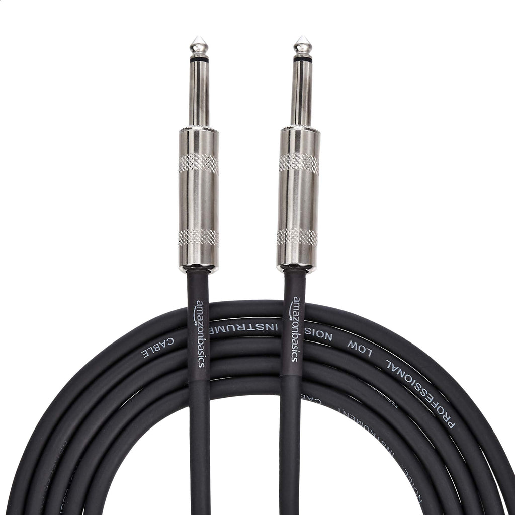 1/4 Inch Straight Instrument Cable, 10 Foot, Black Q208891