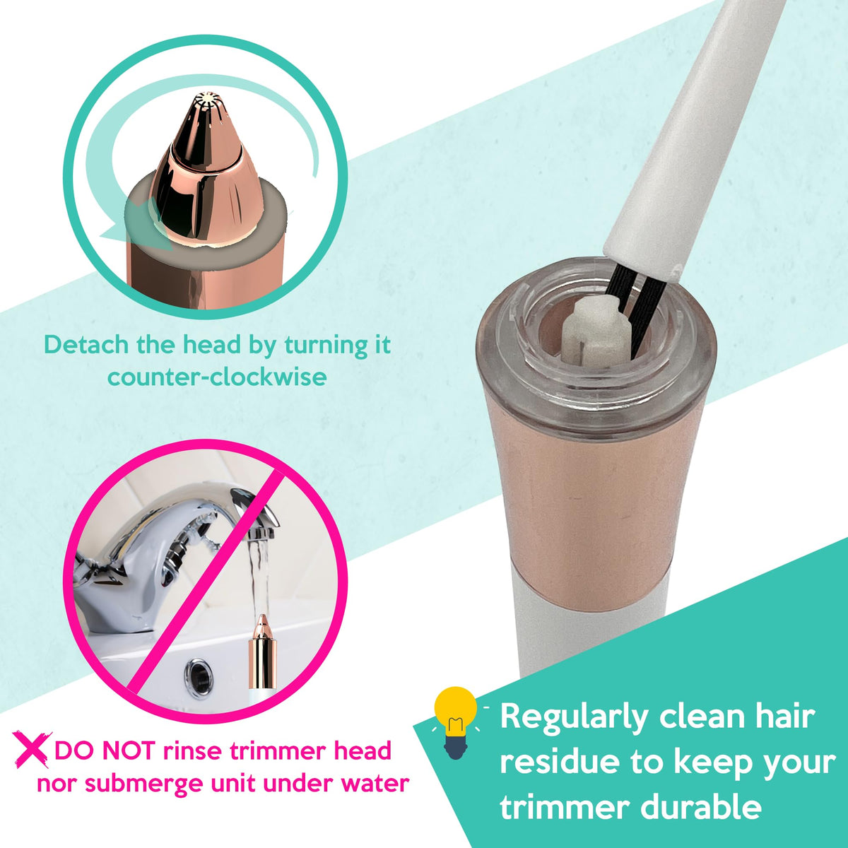 Facial Hair Removal for Women, 2-in-1 Face Hair Remover & Eyebrow Trimmer T197484