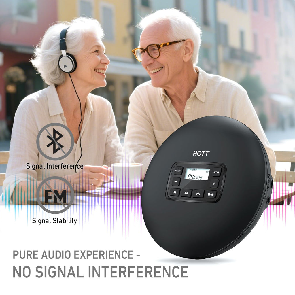 Portable CD Player with Anti-Skip Protection E752186
