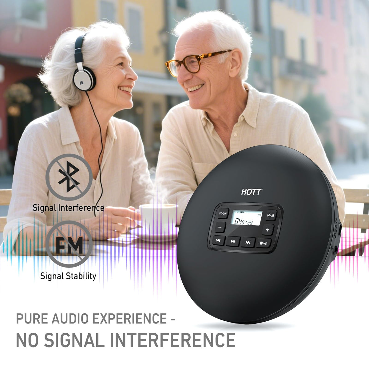 Portable CD Player with Anti-Skip Protection E752186