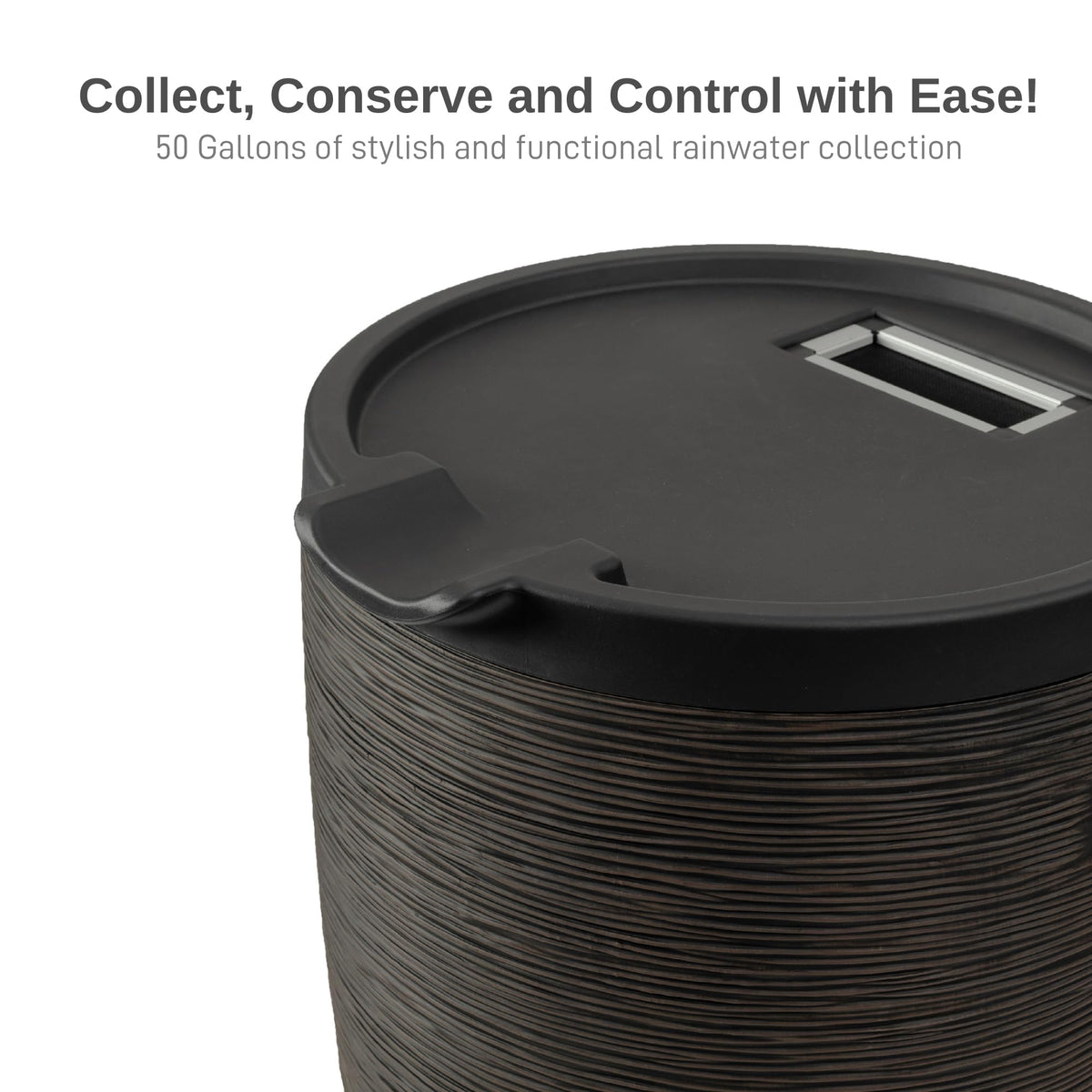 50-Gallon Rain Barrel with Stand and Removable Lid A37639