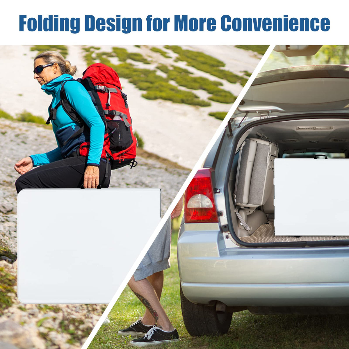 6FT Portable Folding Picnic Table with Handle S430