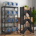 Metal Shelves, 4-Tier Foldable Shelving Unit with Wheels N751