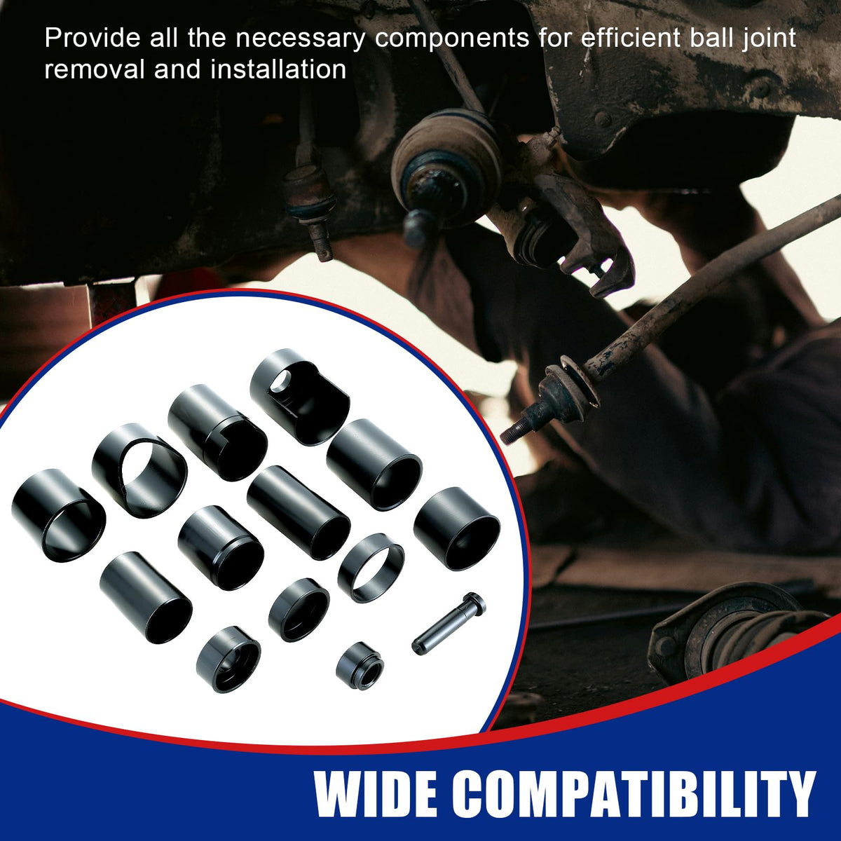 14 Piece Ball Joint Service Adapter Set E3138