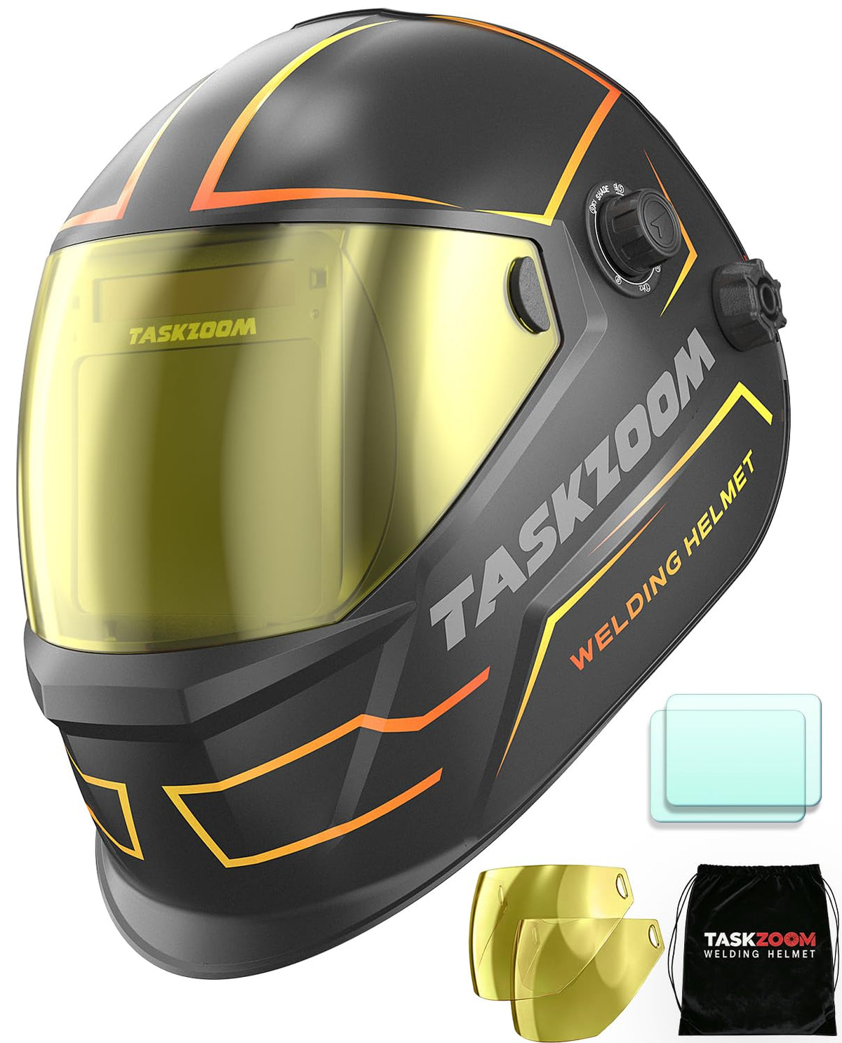 Auto Darkening Welding Helmet True Color Large View 4 Arc Sensors G3963