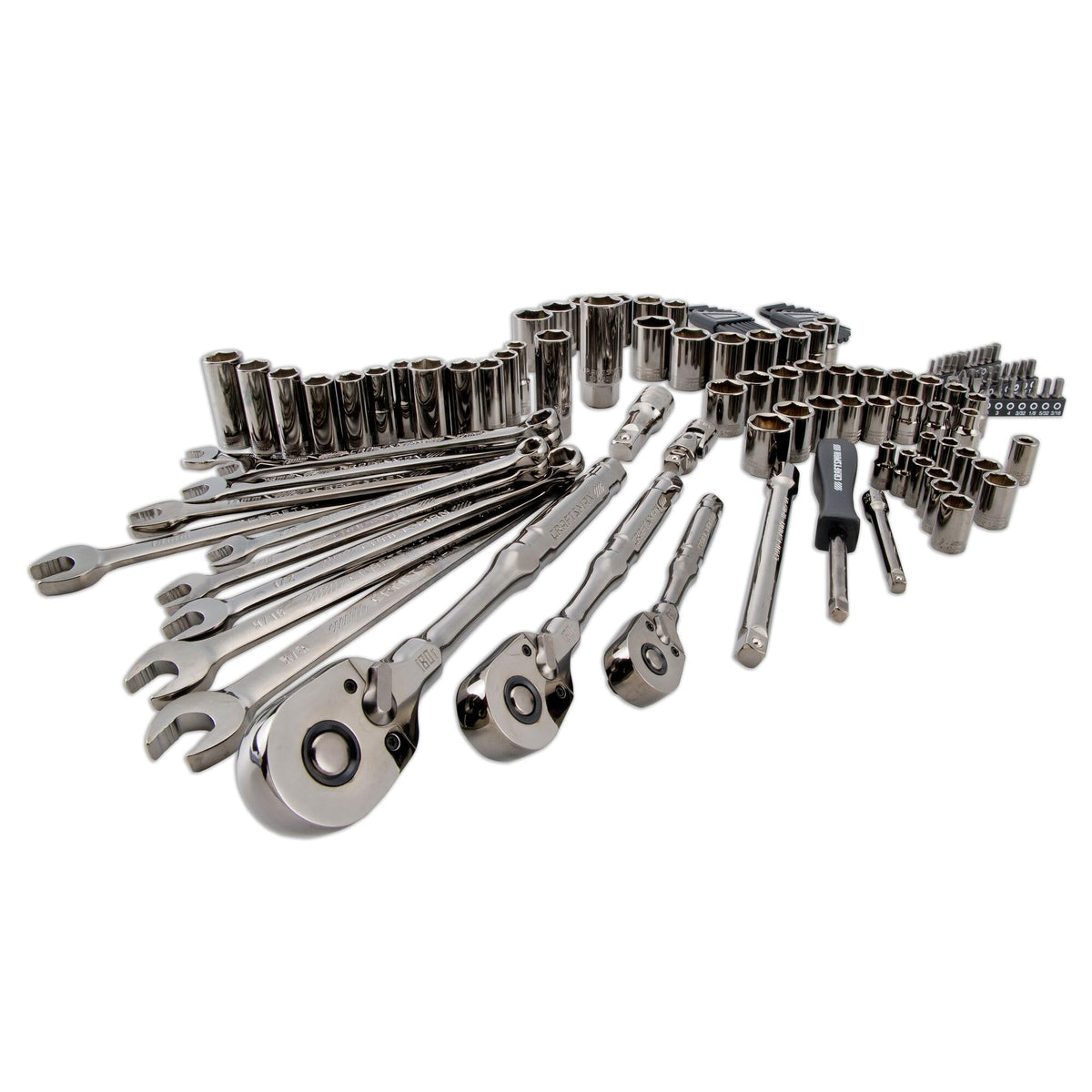 121-Piece Gunmetal Chrome Mechanics Tool Set with Hard Case U966793