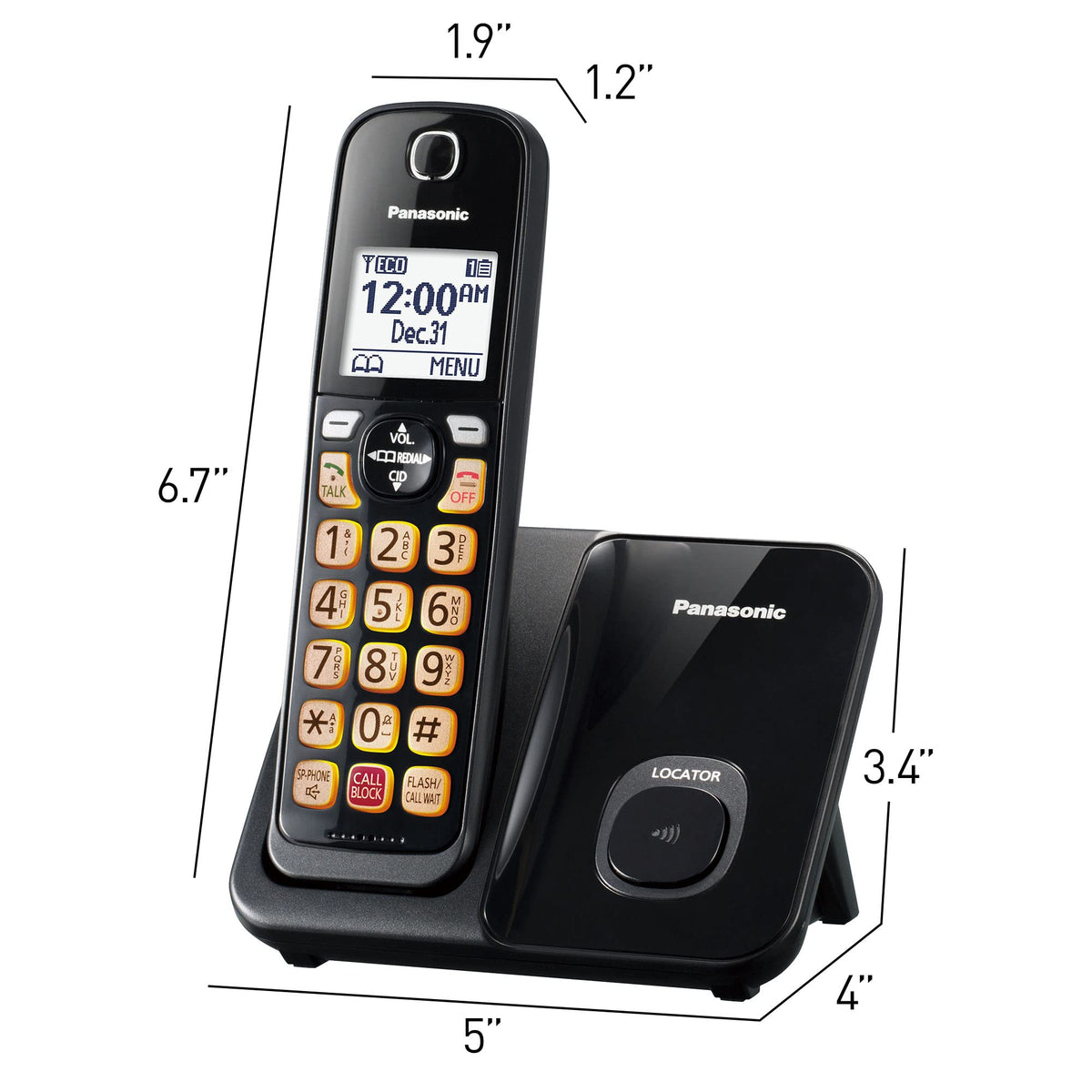Cordless Phone with Call Block, Bilingual Caller ID, Large Display, 1 Handset X227