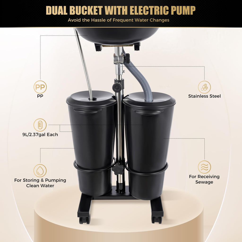 Portable Shampoo Bowl with Electric Pump F470010