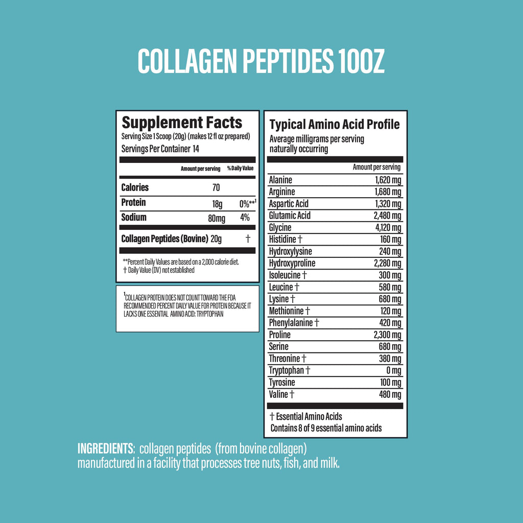 Unflavored Collagen Peptides Powder 10oz J238