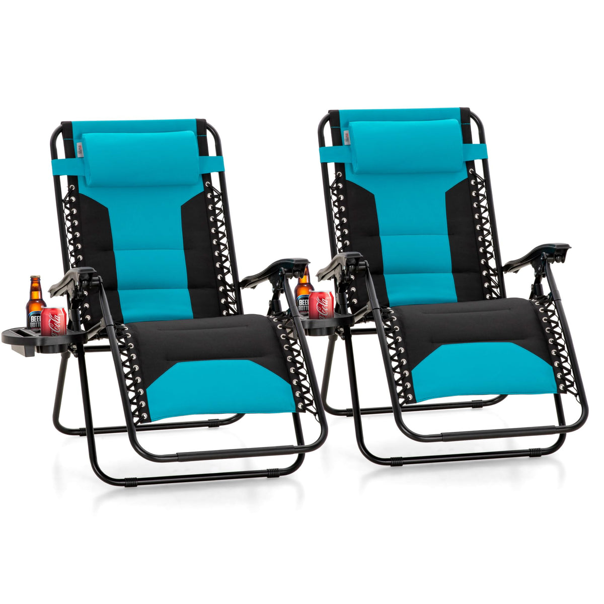 Aqua Padded Zero Gravity Chair Set of 2 Y80298