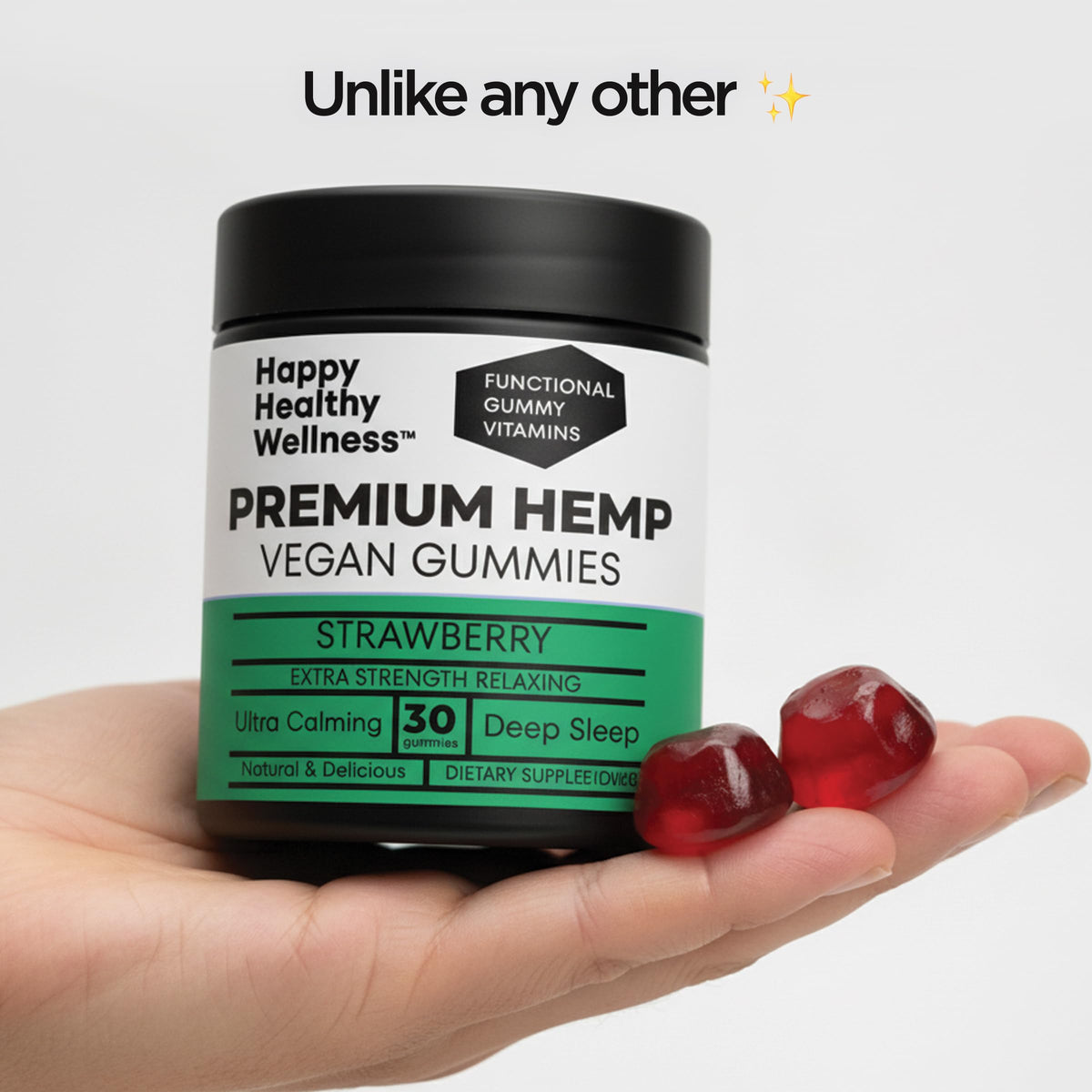 Strawberry Hemp Gummies 60 Count F253563