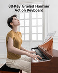 88 Key Graded Weighted Digital Piano with Storage Piano Bench A58064