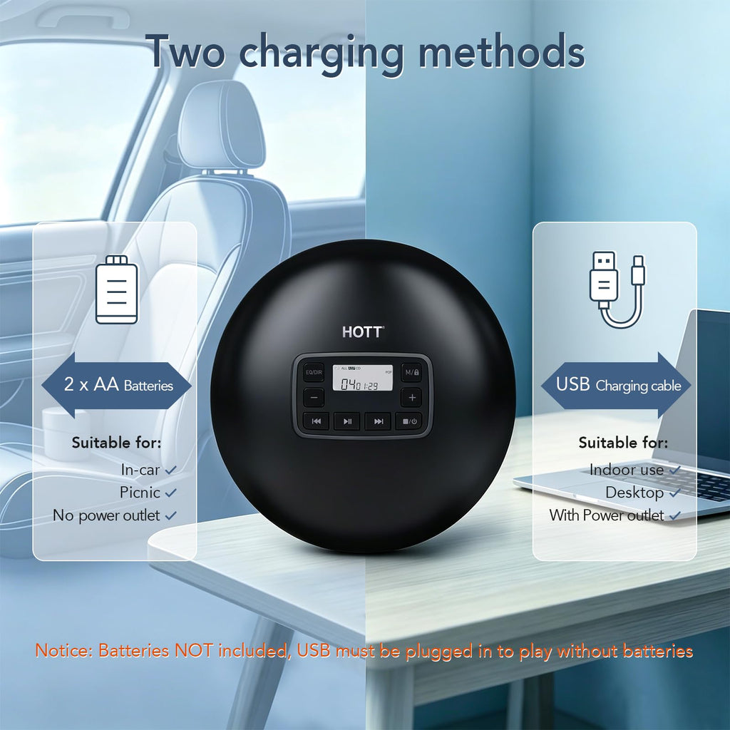Portable CD Player with Anti-Skip Protection E752186
