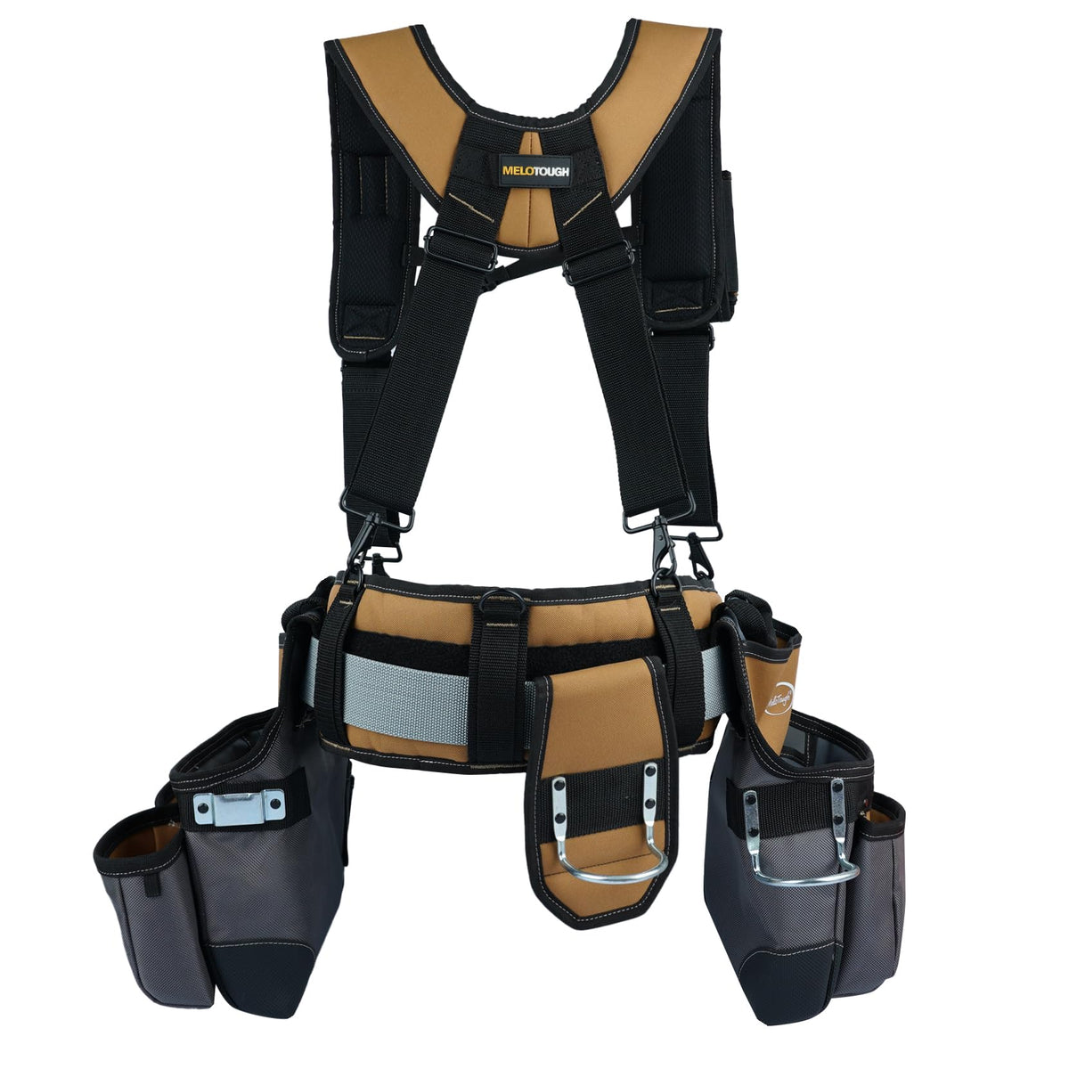 Khaki 28-Pocket Tool Belt and Suspenders I249859