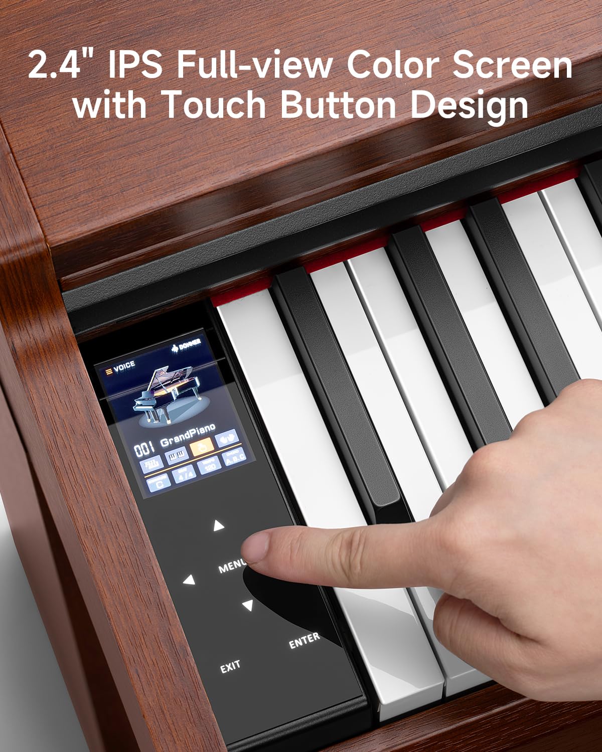 88 Key Graded Weighted Digital Piano with Storage Piano Bench A58064