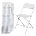White 10 Pack Folding Chairs with Steel Frame L6762