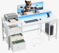 White Computer Desk with 4 Drawers P271722