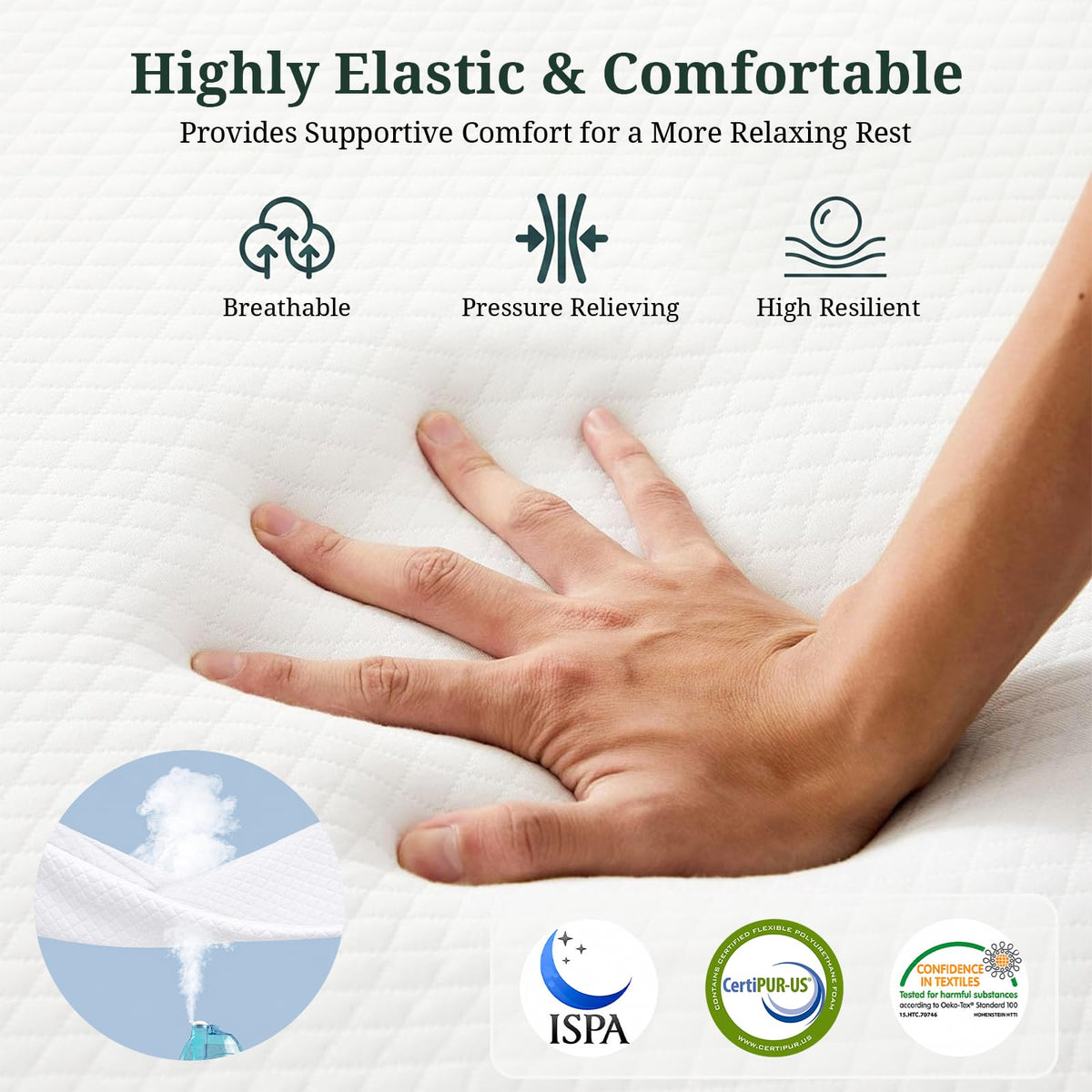 3 Inch Twin Tri-Fold Memory Foam Mattress A186479