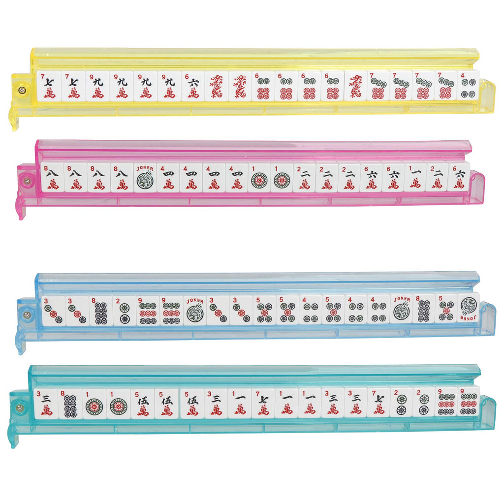 166 Tiles Mahjong Set with Racks Pushers Bag T143032