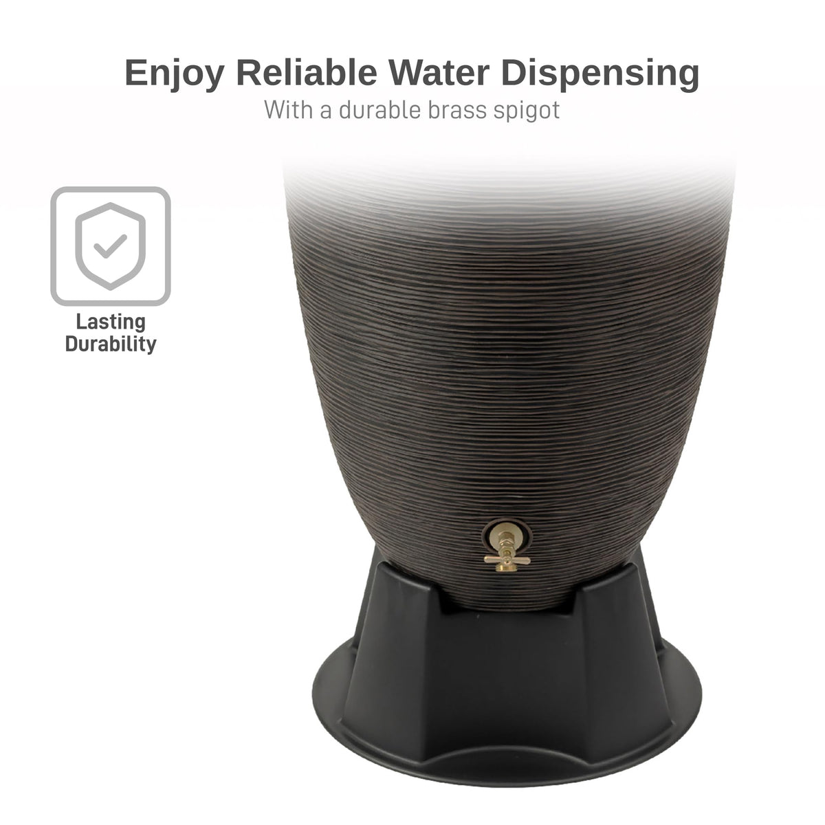 50-Gallon Rain Barrel with Stand and Removable Lid A37639