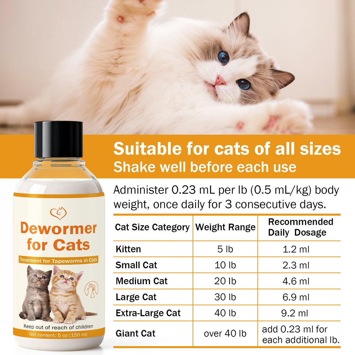 Cat Tapeworm Dewormer E144