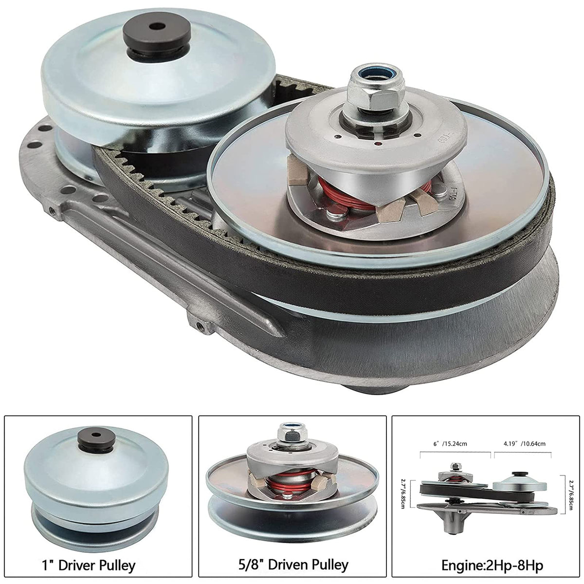 212CC 6.5 HP Go Kart Torque Converter Clutch Kit 3/4" 10T #40#41 and 12T #35 Chain J832