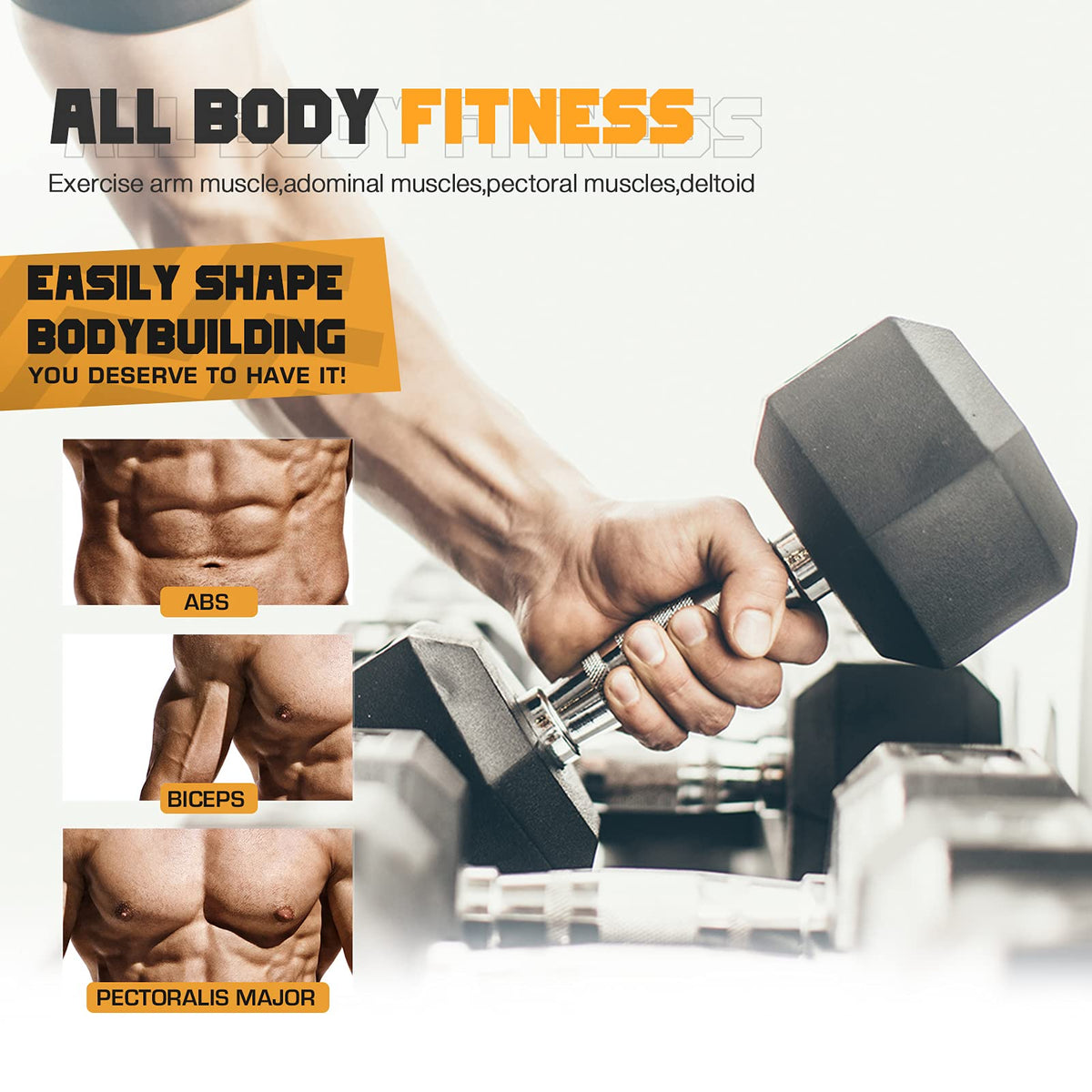 Set of 2 Rubber Dumbbell Weight H76827