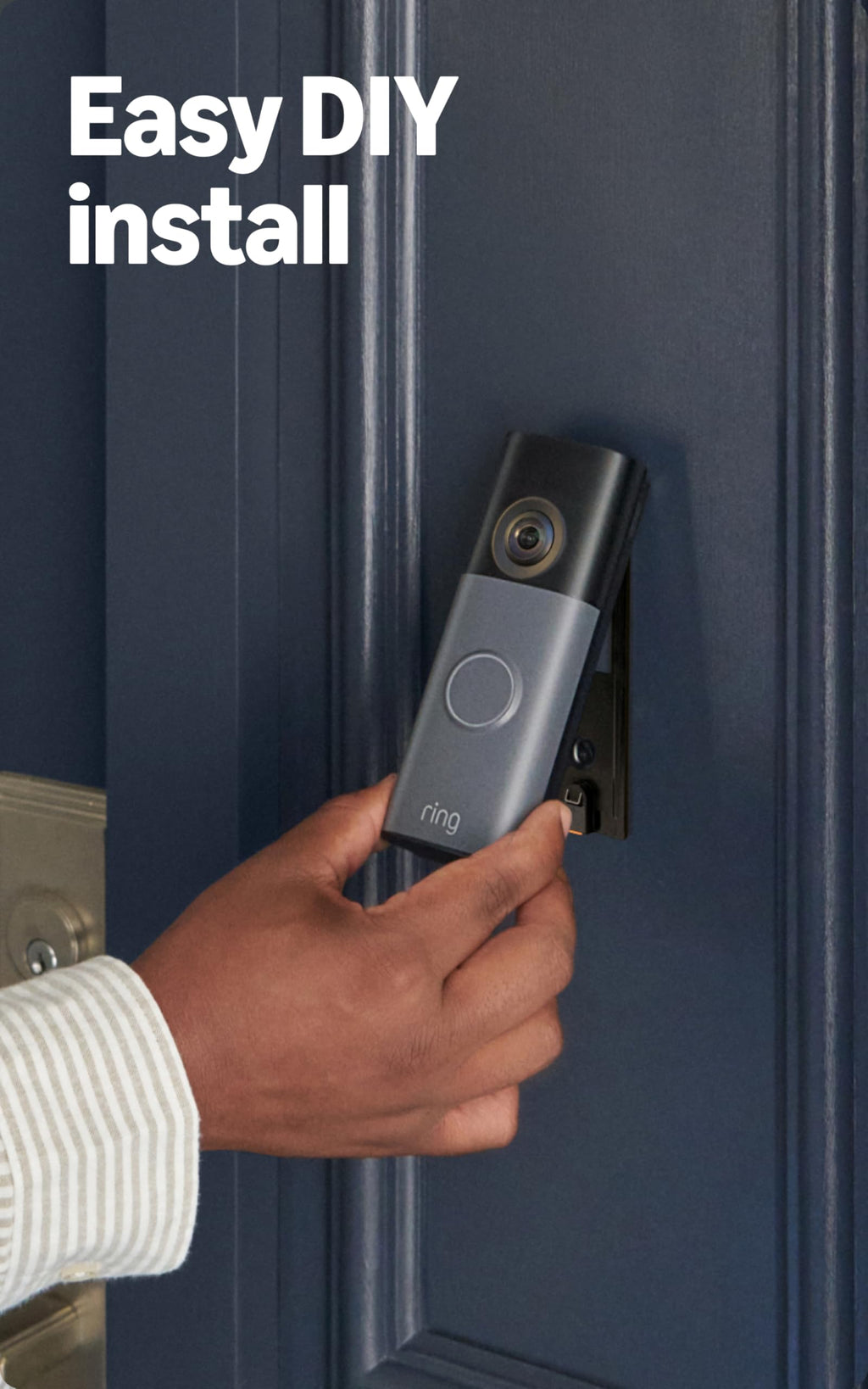 Battery Doorbell 2K Wide-Angle Speckled Gray N98719